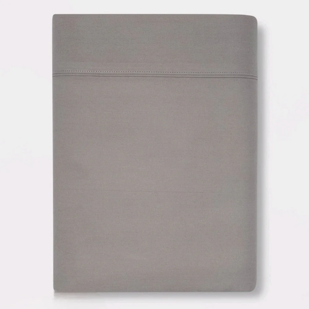 Threshold Twin 300 Thread Count Ultra Soft Flat Sheet Gray